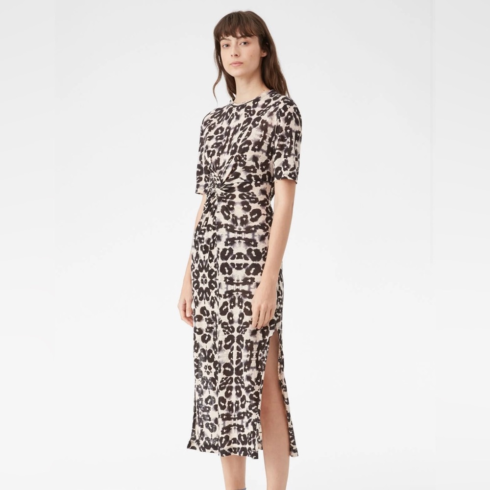 Rebecca Taylor Kaleidoscope Jersey Dress in Camel Combo NWT size M